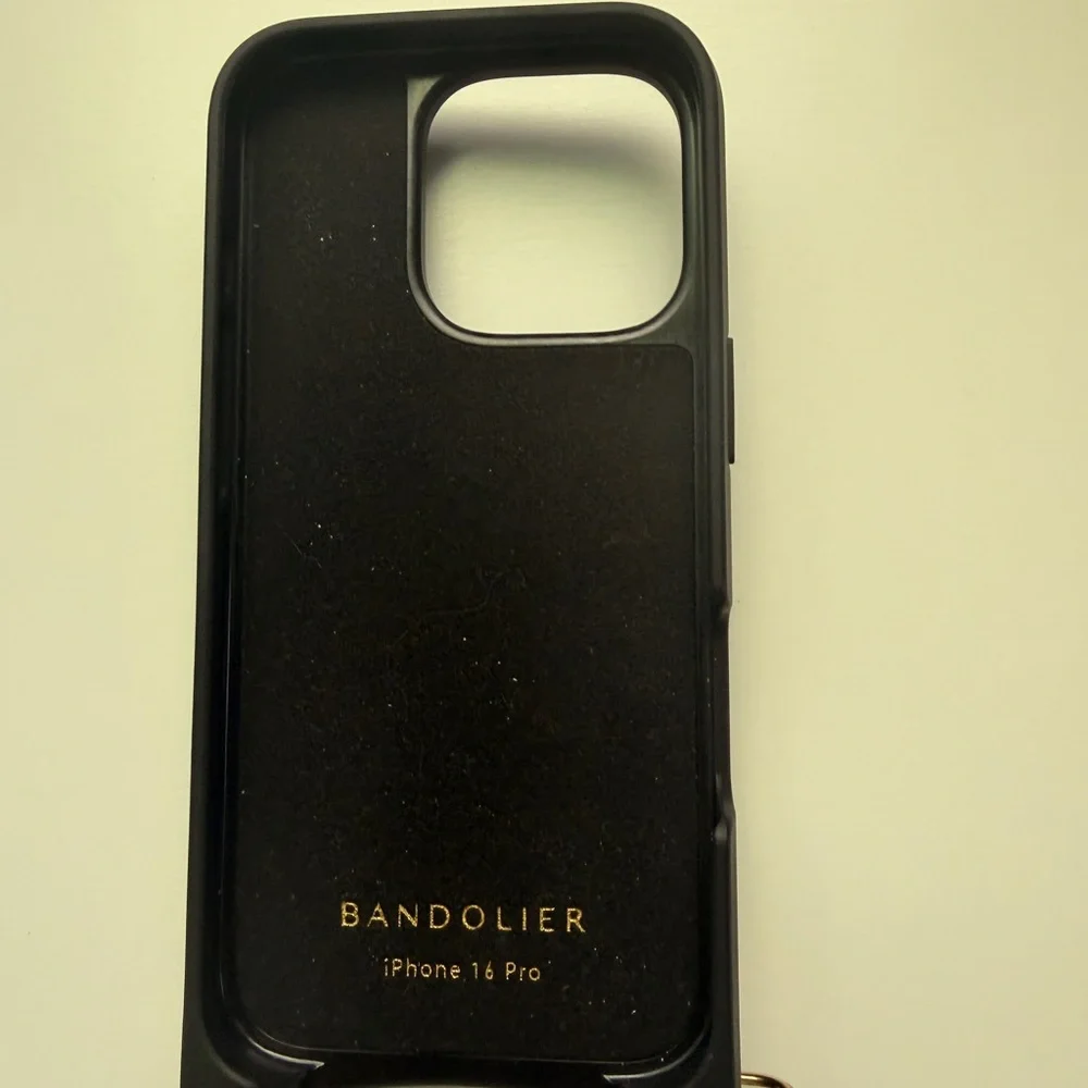 Bandolier Hailey Black Pebbled Leather iPhone 16 Pro Case Only Like New - Picture 2 of 2